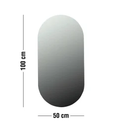 Gila oval 50 x 100 x 1,3 cm spegel