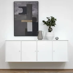Mistral Classic Bokhylla med 4 dörrar vit
