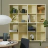 Mistral classic Bokhylla med 4 gula moduler med 4 fack vardera