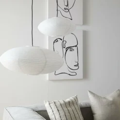 Riisi oval Lampskärm 27 x 60 cm