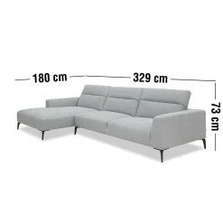 Volanti vänstervänd soffa med schäslong